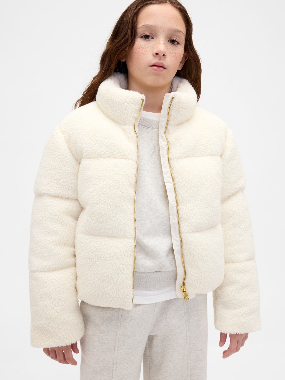 GAP Children's Quilted Sherpa Jacket - Girls