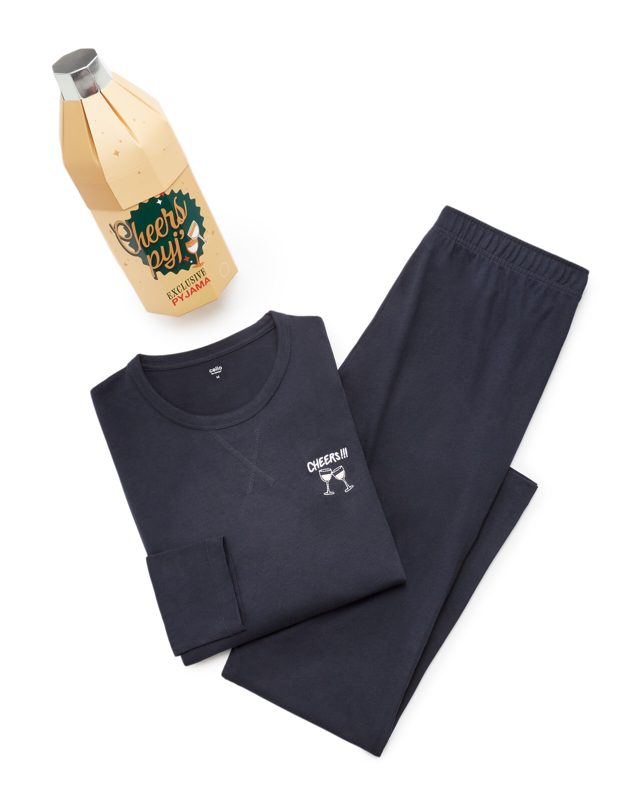 Celio Pajamas in Christmas Packaging Champagne - Men's