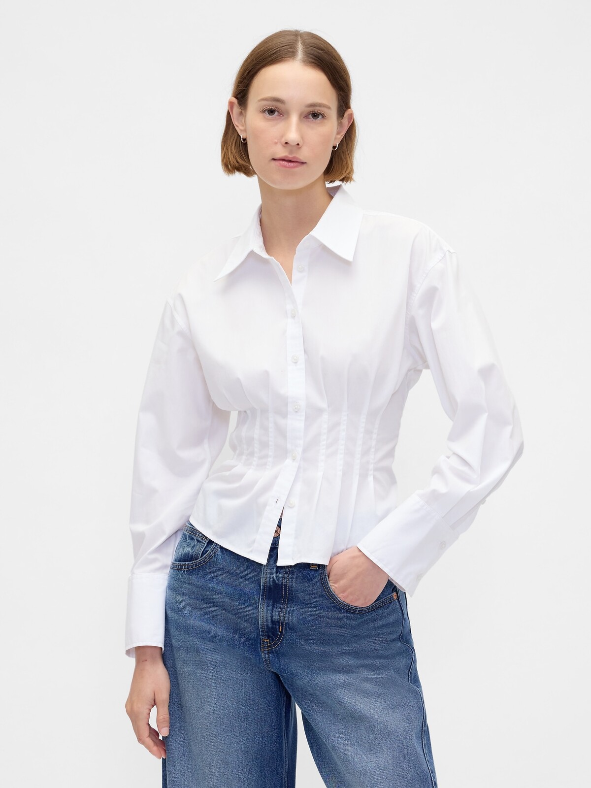 GAP Poplin Shirt Fitted Shirt - Ladies