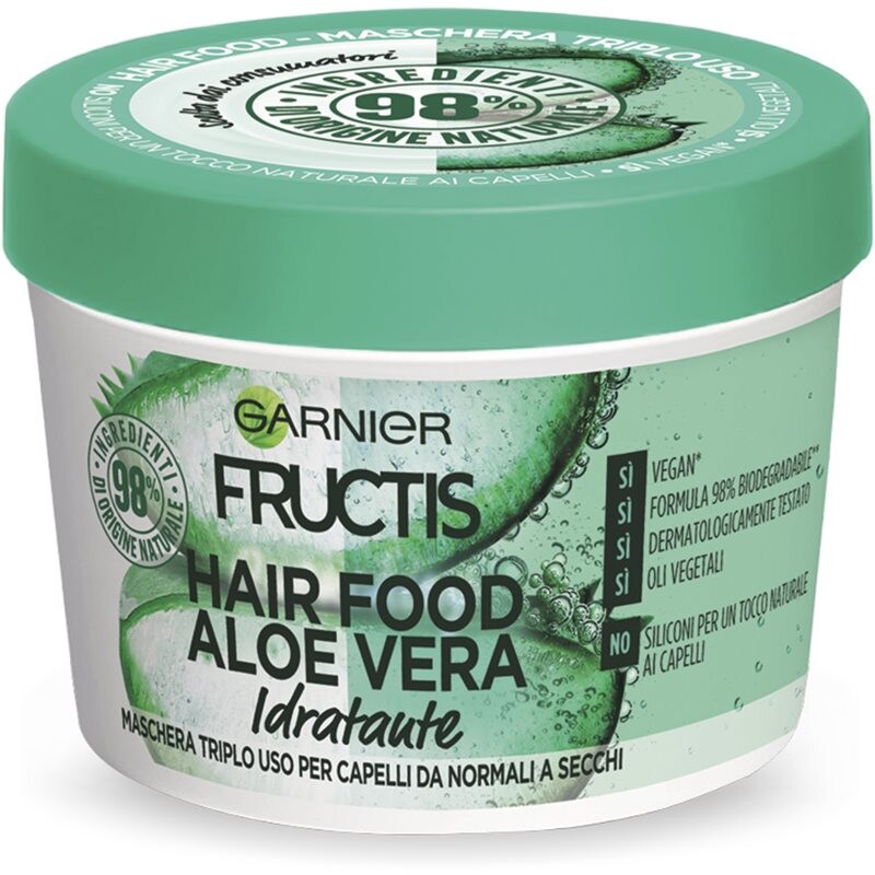 Garnier Fructis Aloe Vera Hair Food hydratačná maska na vlasy s aloe vera 390 ml