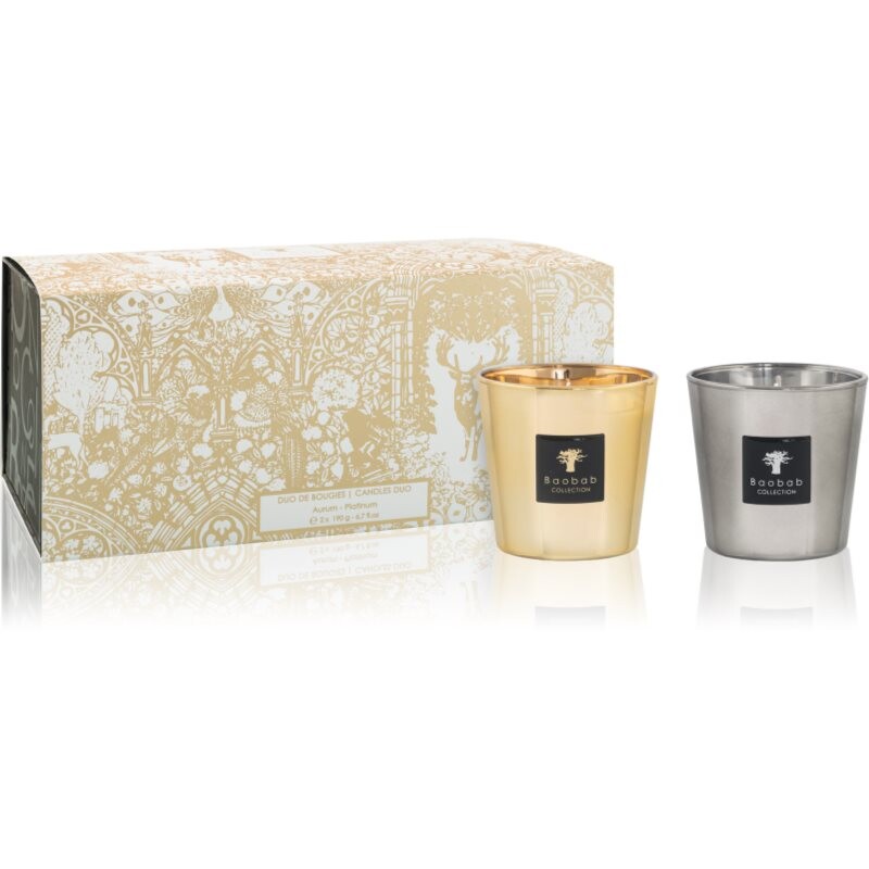 Baobab Collection Aurum & Platinum Les Exclusives Duo Candle Box darčeková sada