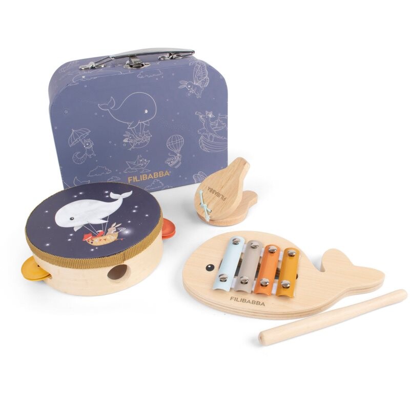 FILIBABBA Play Set My First Wooden Toy Instruments hudobná hračka 3 ks