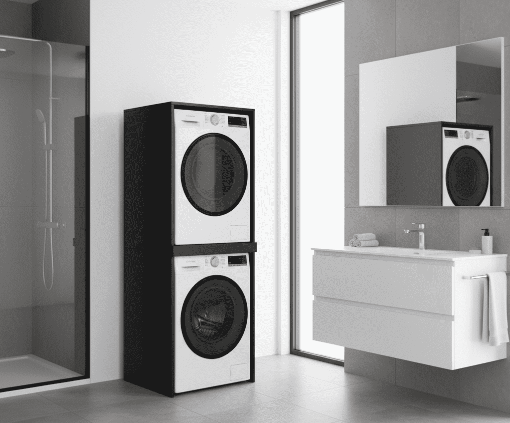 Elvisia Skrinka  na práčku a sušičku | čierna