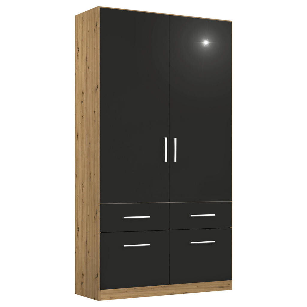 Rauch Möbel SKRIŇA S OTOČNÝMI DVERAMI, sivá, dub artisan, 91/210/54 cm