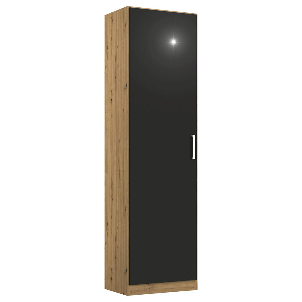 Rauch Möbel SKRIŇA S OTOČNÝMI DVERAMI, sivá, dub artisan, 47/197/54 cm