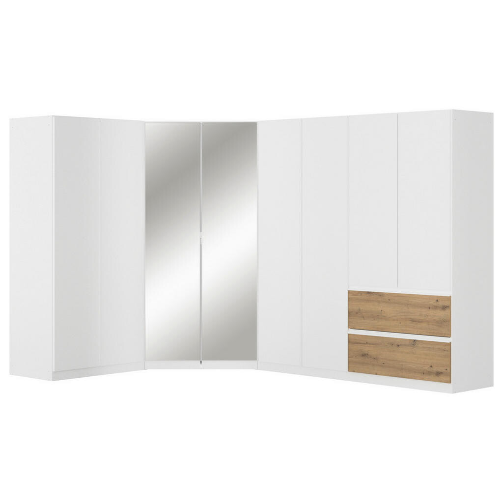 Rauch Möbel ROHOVÁ ŠATNÍKOVÁ SKRIŇA, biela, dub artisan, 208/197/298 cm