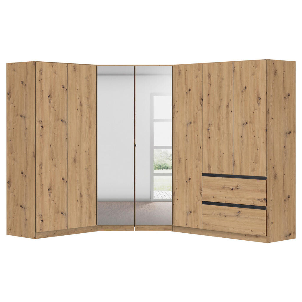 Rauch Möbel ROHOVÁ ŠATNÍKOVÁ SKRIŇA, dub artisan, 208/197/253 cm