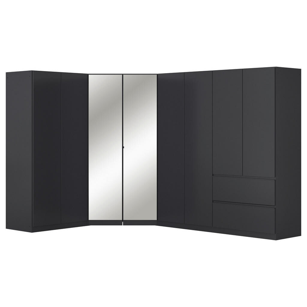 Rauch Möbel ROHOVÁ ŠATNÍKOVÁ SKRIŇA, sivá, 208/197/298 cm