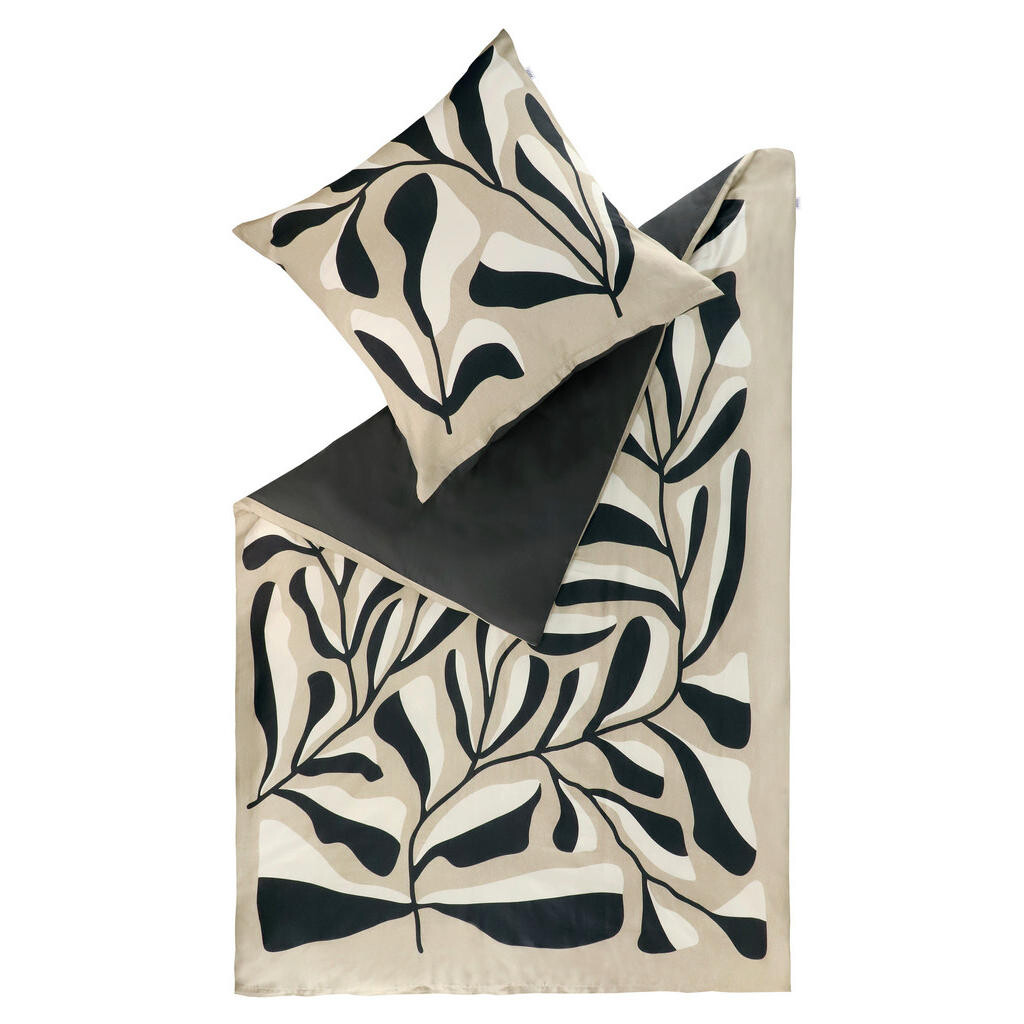 Schöner Wohnen OBOJSTRANNÁ POSTEĽNÁ BIELIZEŇ, satén, antracitová, krémová, béžová, 135/200 cm