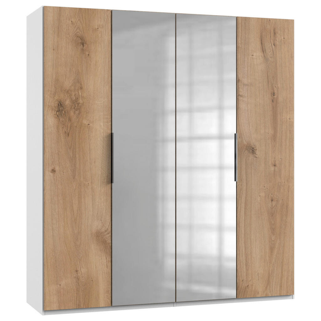 MID.YOU SKRIŇA S OTOČNÝMI DVERAMI, biela, farba duba, 200/216/58 cm