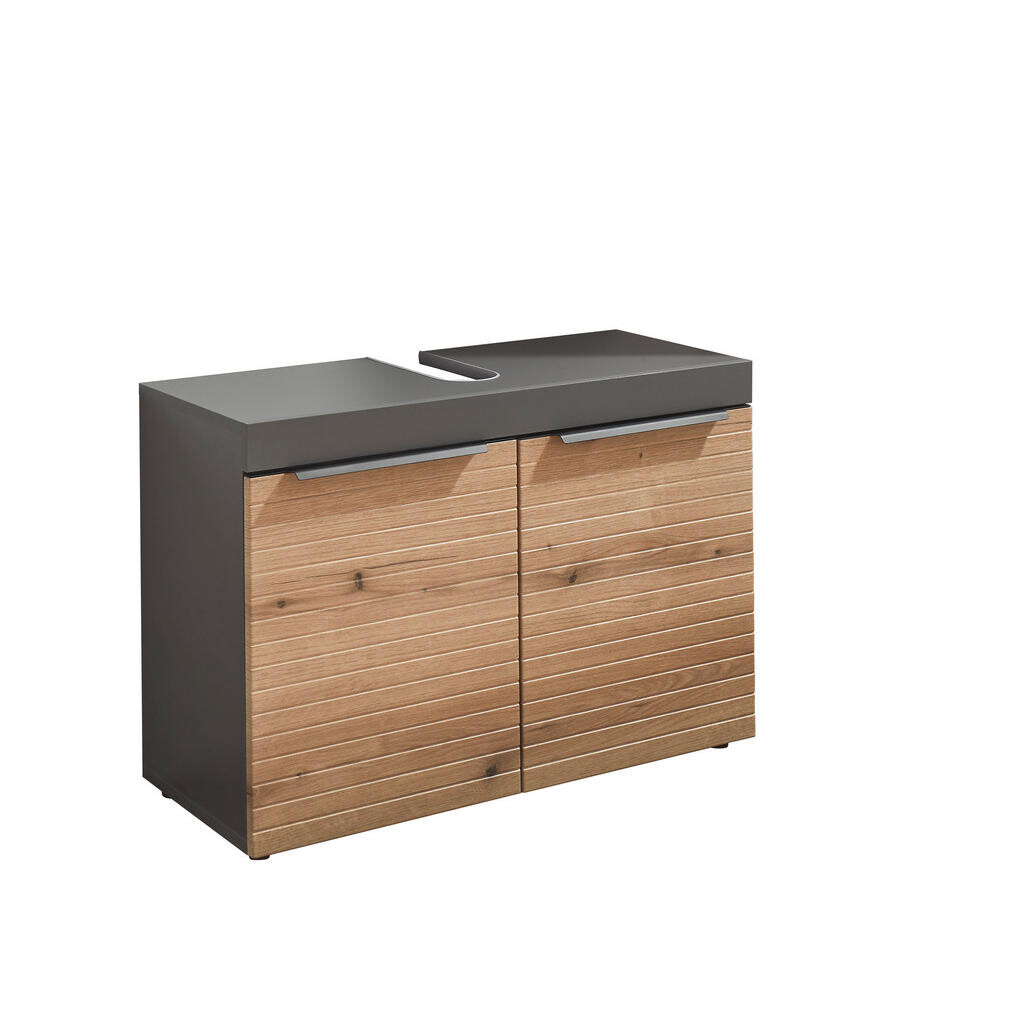 MID.YOU SKRINKA POD UMÝVADLO, farba duba, grafitová, 80/56/34 cm