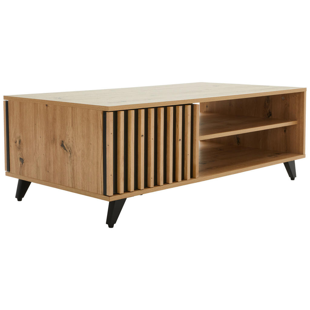 MID.YOU KONFERENČNÝ STOLÍK, čierna, farba duba, kov, kompozitné drevo, 110/60/39 cm