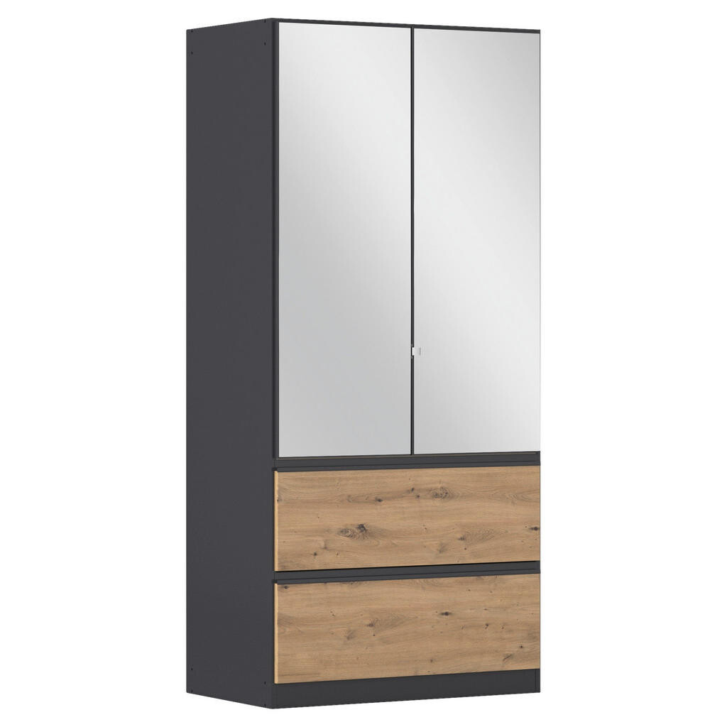 Rauch Möbel SKRIŇA S OTOČNÝMI DVERAMI, sivá, dub artisan, 91/197/54 cm