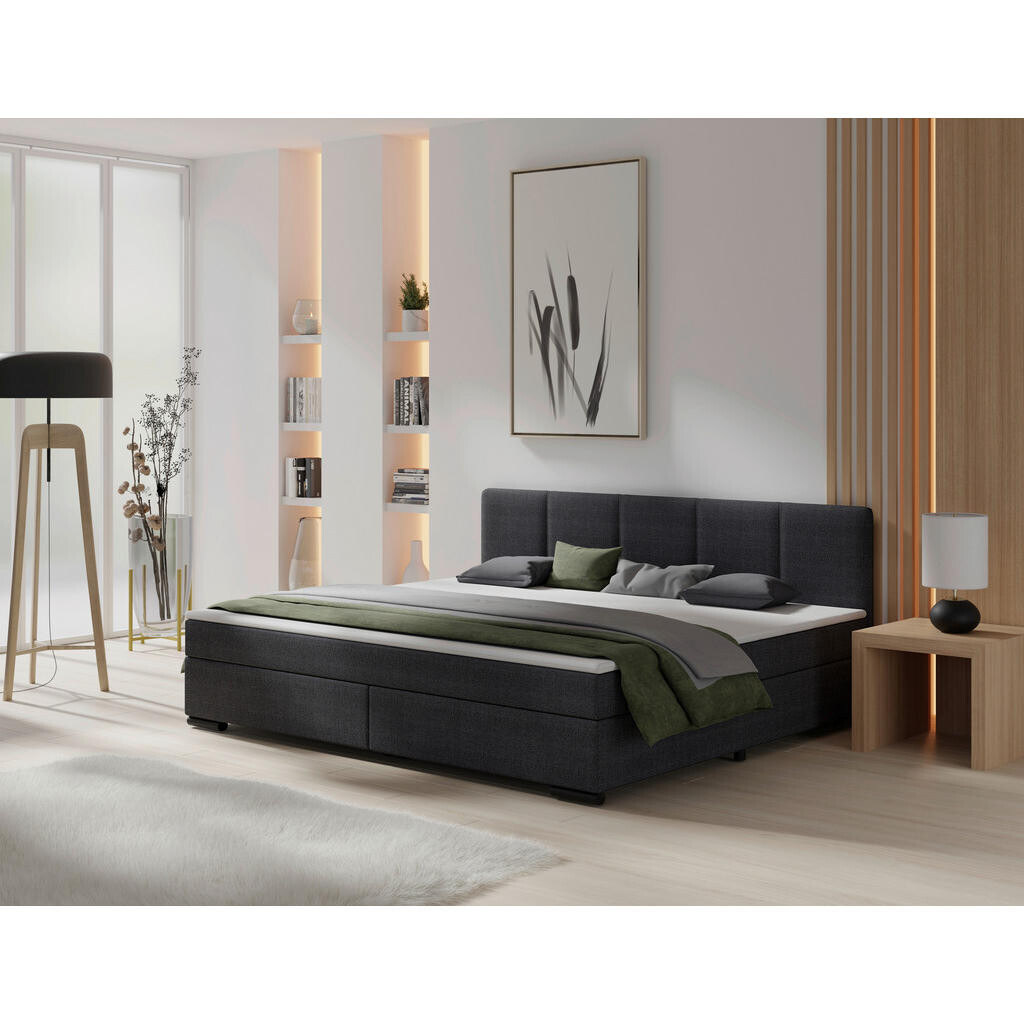 MID.YOU BOXSPRINGOVÁ POSTEĽ, 240/200 cm, antracitová