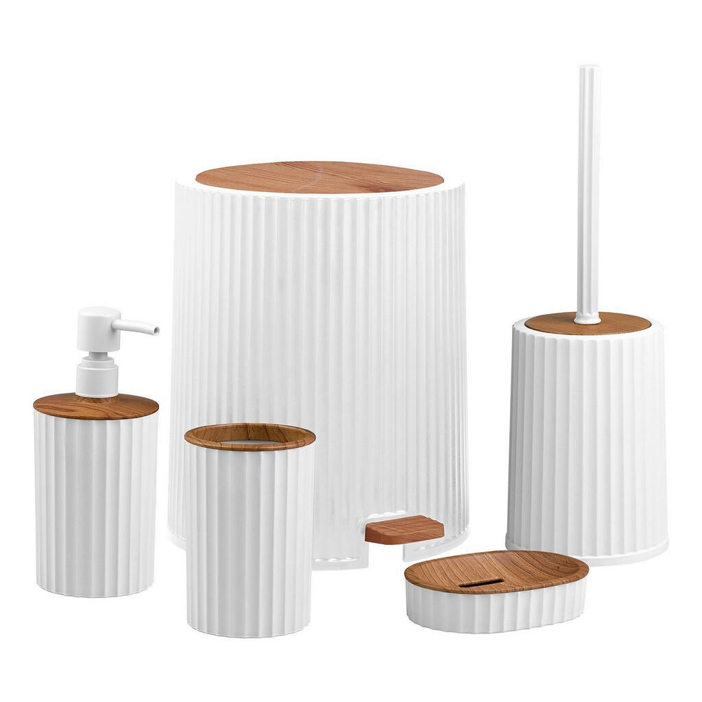 Novel SADA KÚPEĽNOVÝCH DOPLNKOV hnedá, biela