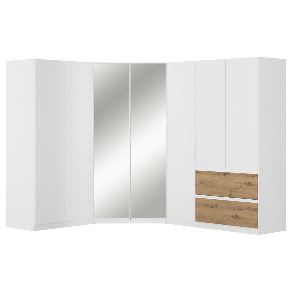 Rauch Möbel ROHOVÁ ŠATNÍKOVÁ SKRIŇA, biela, dub artisan, 208/197/253 cm