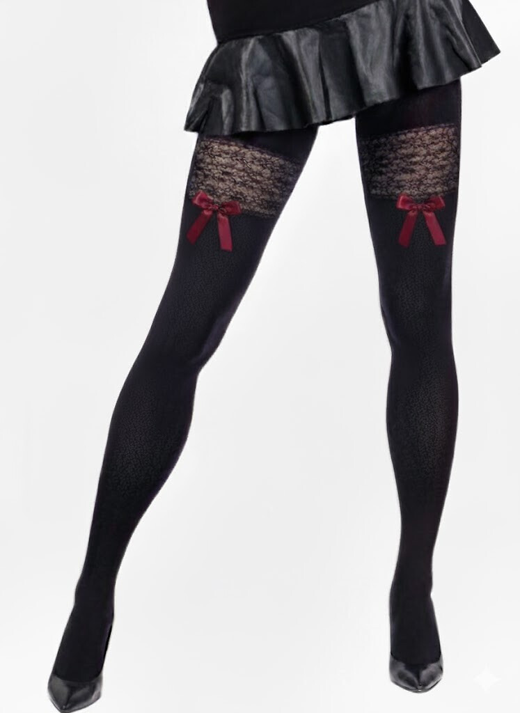 Knittex pančuchy 22508 Peri 50 den 5XL-6XL nero-bordo 5-XL