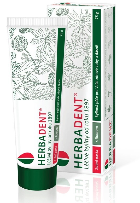 HERBADENT Bylinná Zubná pasta s fluórom 75 g