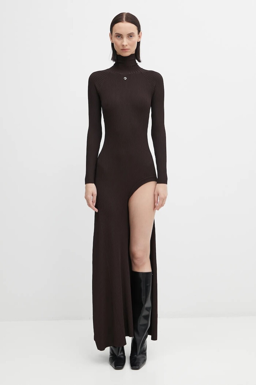 Šaty Coperni Leg Cut-Out Rib Gown