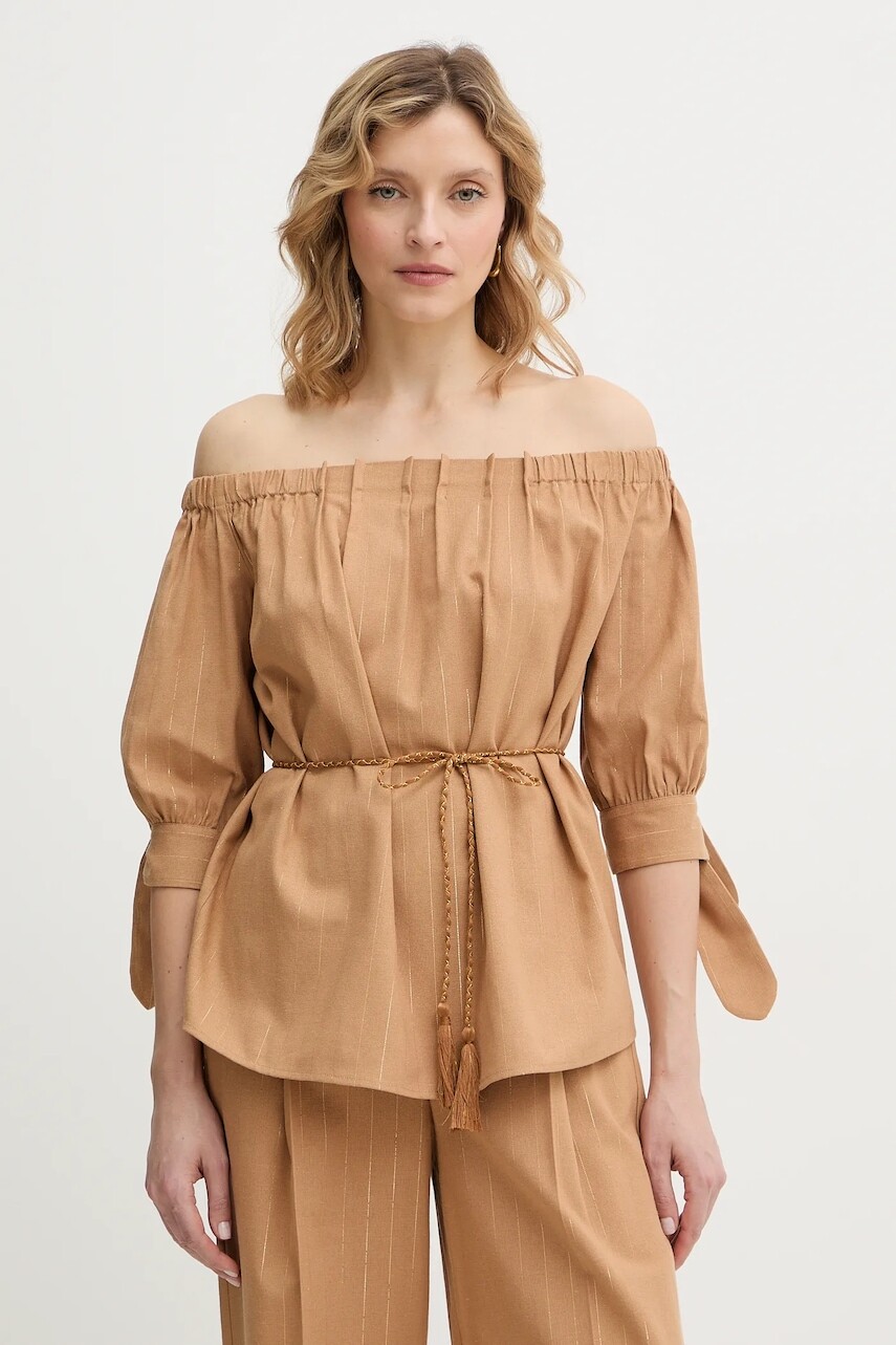 Blúzka s prímesou ľanu Twinset