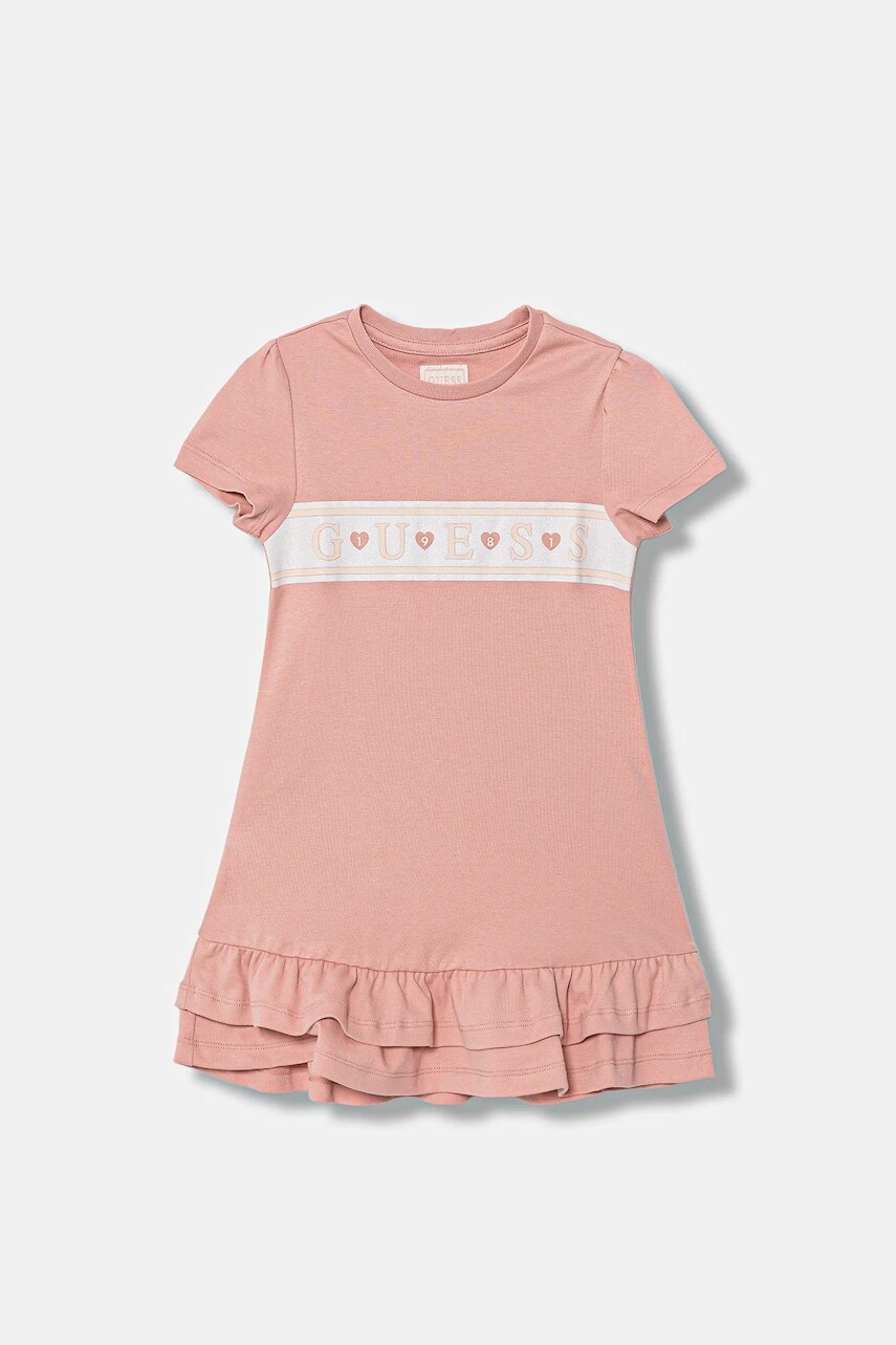Dievčenské bavlnené šaty Guess