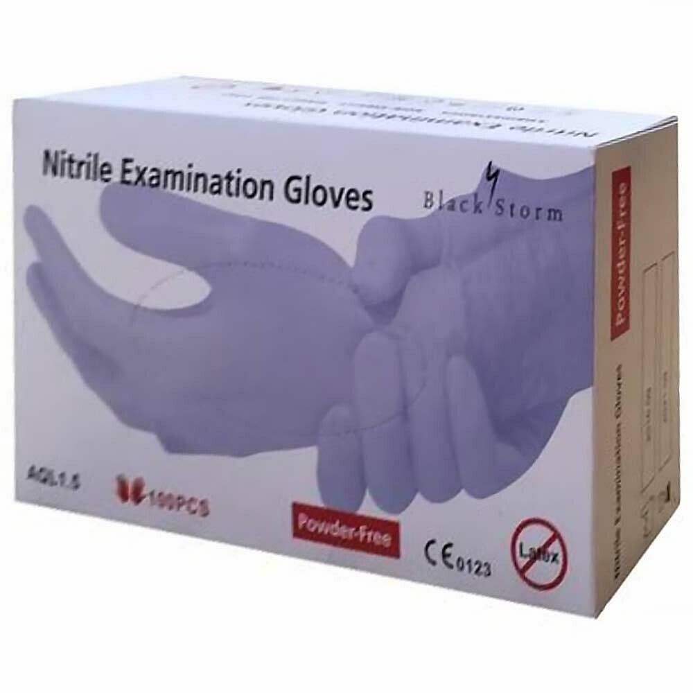 BLACK STORM High Line Nitrilové rukavice modré v krabičke 100 ks L