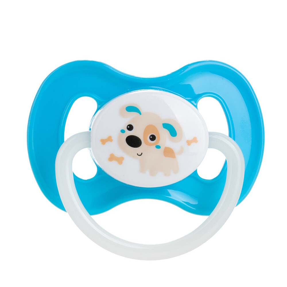 CANPOL BABIES Bunny&Company cumlík kaučuk čerešňa 6-18m modrý 1 kus