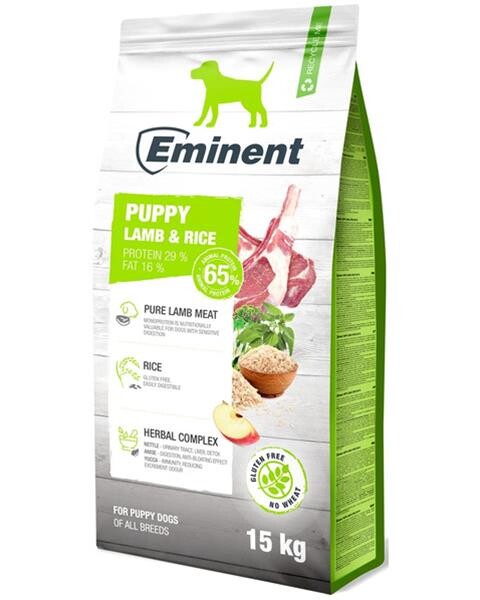 Eminent Dog Puppy Lamb & Rice granule pre psy 15 kg