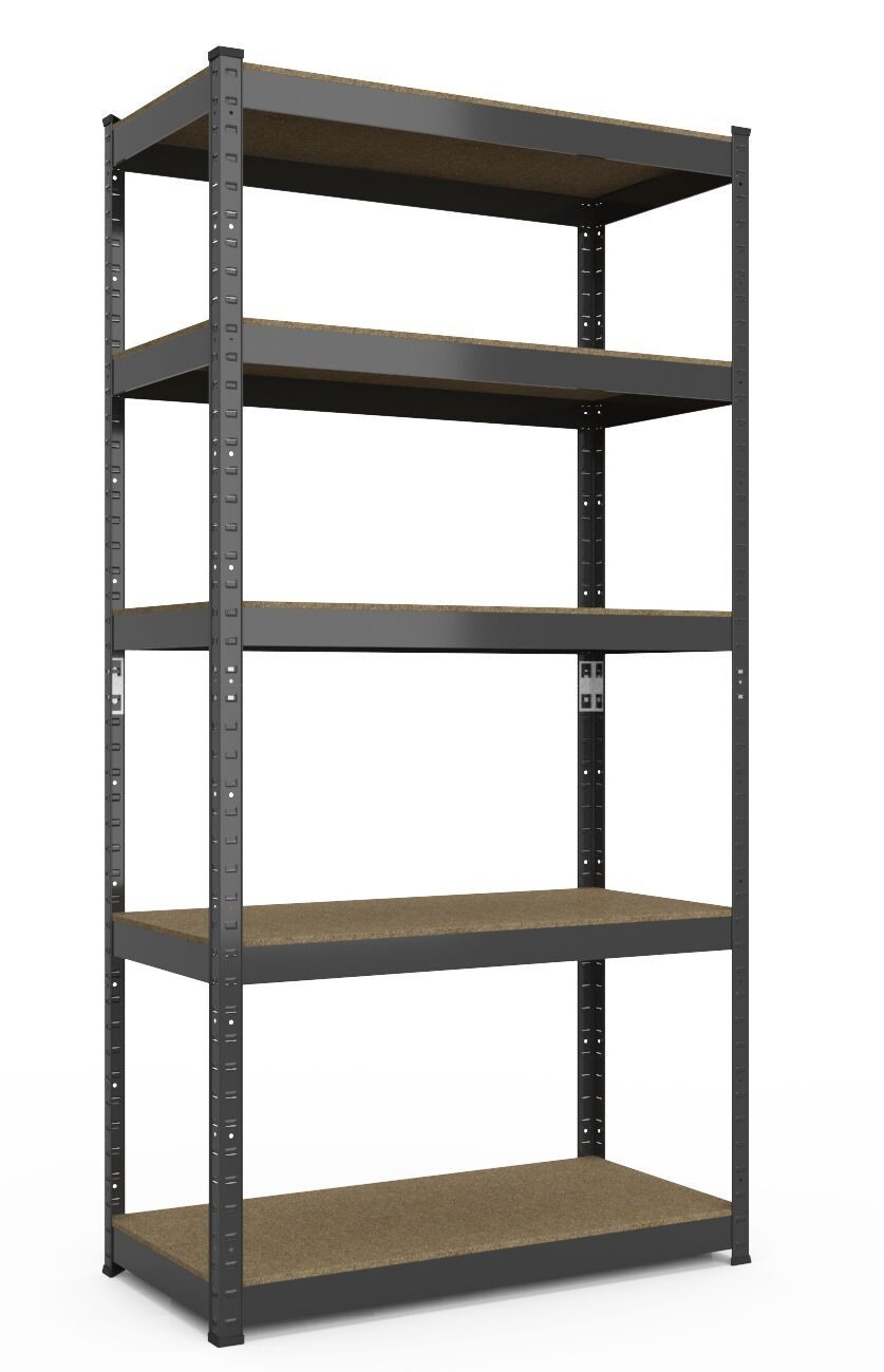 Kovový regál ECONOMY 180x120x60 5 políc - čierna