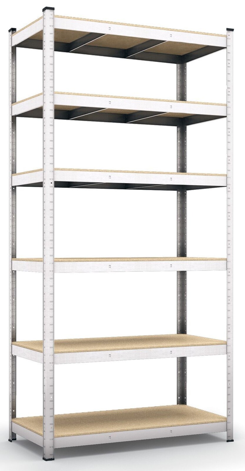 Kovový regál ECONOMY 220x90x60 6 políc - pozinkovaný