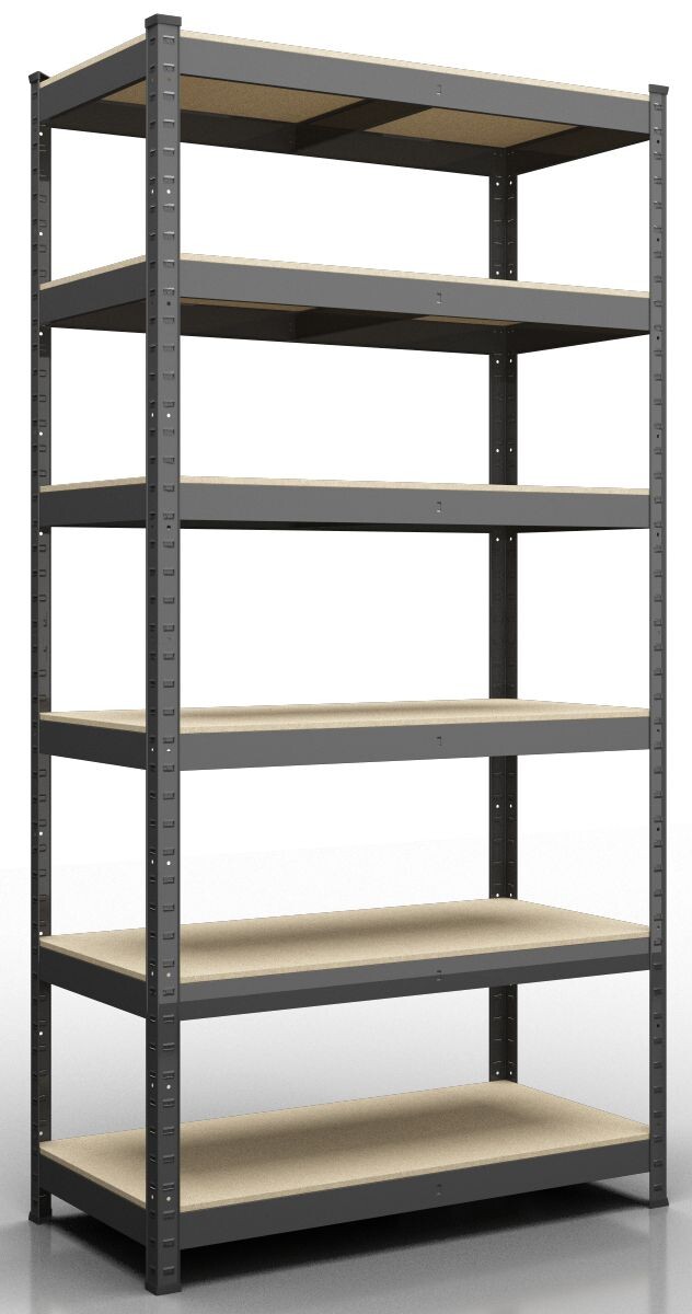 Kovový regál ECONOMY 220x90x40 6 políc - čierna