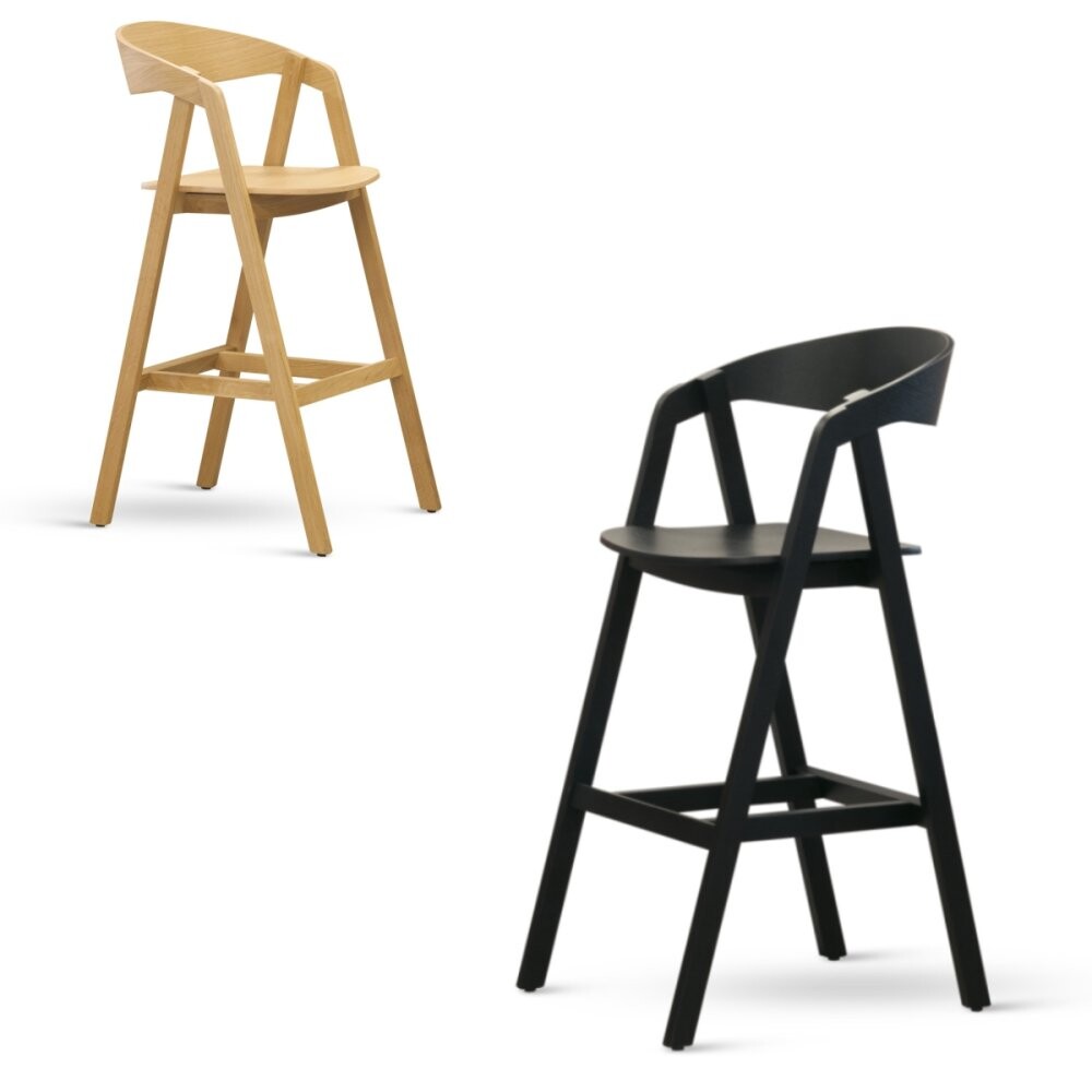 Jedálenská stolička GURU bar HOME – moderná barová stolička, viac farieb dub