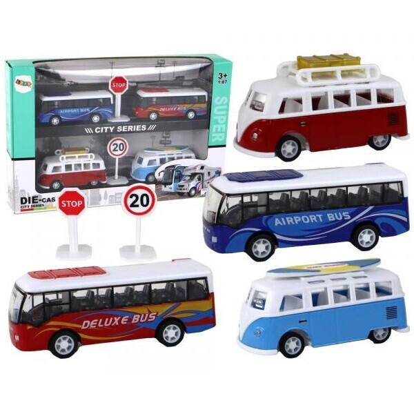 Súprava 4 autobusov v mierke 1:87