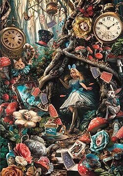 CLEMENTONI Puzzle Ďalší deň vo Wonderlande 1000 dielikov