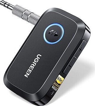 UGREEN LDAC Bluetooth 6.0 Jack Receiver for Car AUX Adapter with Built-in Mic Hands-Free Calls