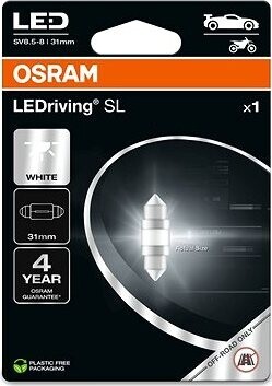 OSRAM LEDriving SL C5W dĺžka 29-31 mm Studená biela 6000K 12V jeden kus v balení