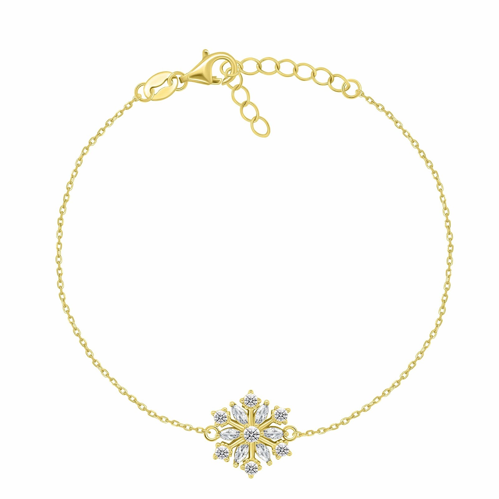 Brilio Silver Očarujúci pozlátený náramok so zirkónmi BRC254Y