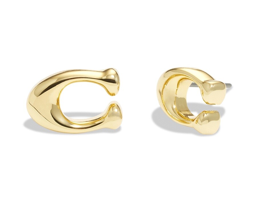 Coach Ikonické pozlátené náušnice 37369816GLD710
