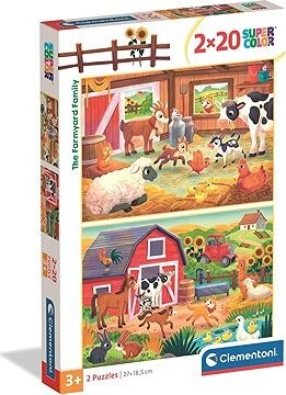 CLEMENTONI Puzzle Rodina zo statku 2× 20 dielikov