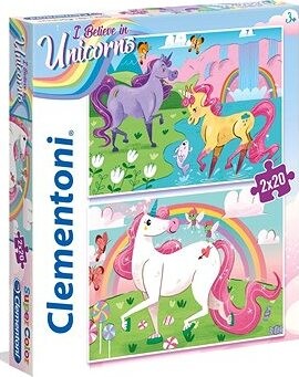 Clementoni Puzzle - Verím v jednorožca 2x20 dielikov