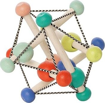 Manhattan Toy Dřevěné chrastítko Skwish Colorpop