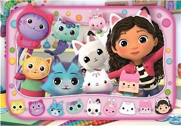 CLEMENTONI Gabinin kúzelný domček: Gabi a mačičky MAXI 60 dielikov