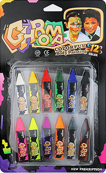 FunCo Detská sada tyčiniek na tvár a telo 12 ks