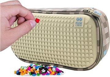 Pixie Crew, študentský peračník minecraft sivo-modrý