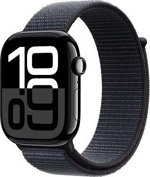 Apple Watch Series 10 42 mm Jet Black Aluminium Case with Ink Sport Loop