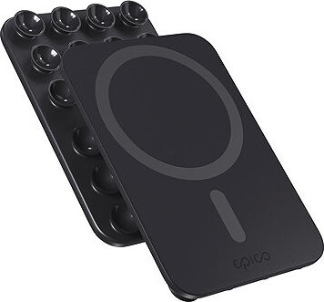 Epico Mag+ prísavný držiak na telefón MagSafe kompatibilný – čierny