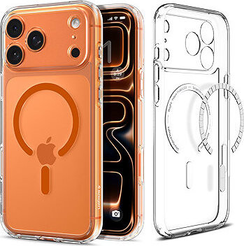 Spigen Ultra Hybrid MagSafe Clear Orange iPhone 17 Pro