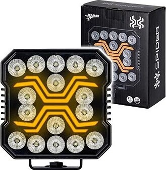 Kamar Svetlomet X-SPIDER LED pracovný, štvorcový, 12 – 24 V