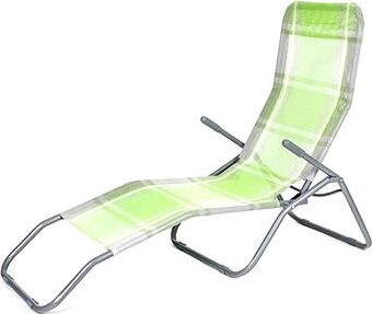 HAPPY GREEN Ležadlo plážové, zelené kocky