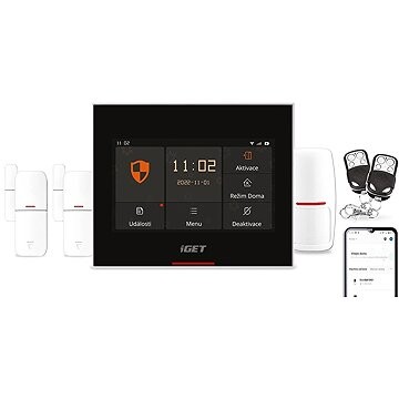 iGET HOME Alarm X5 – inteligentný zabezpečovací systém Wi-Fi s dotykovým LCD, aplikácia iGET HOME